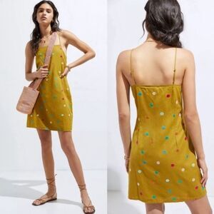 Corey Lynn Calter Yellow Polka Dot Mini Dress